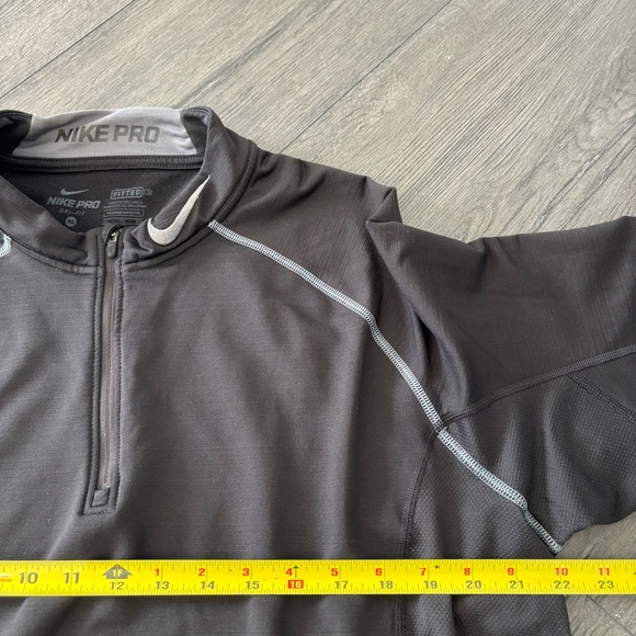 Nike Pro M Dri-Fit Shirt Mens XL Black Long Sleeve Fitted Training - Picture 3 of 5